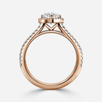 3.0 CT Marquise Cut Moissanite Halo & Pave Style Engagement Ring