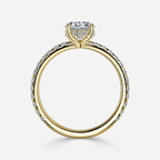 2.0 CT Oval Moissanite Pave Engagement Ring