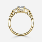 1.84 CT Round Cut Moissanite Cluster Style Engagement Ring