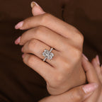 IGI Certified 5 Carat Radiant Cut Diamond Ring in Pave Setting