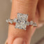 Radiant Cut Diamond Ring in Cluster Setting