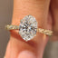 Oval Diamond Ring with Solitaire Setting