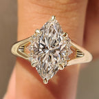 Marquise Diamond Ring In Hidden Flower Pink Ruby