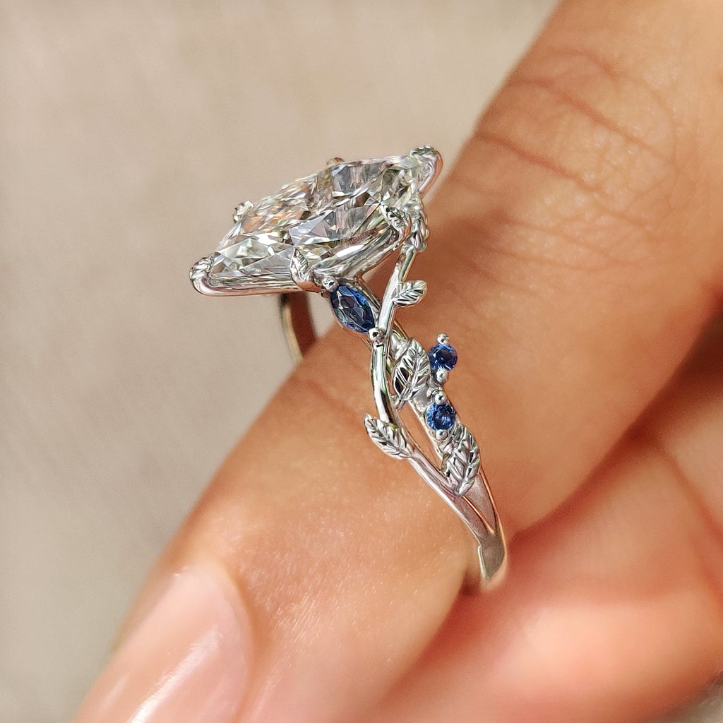 Dutch Marquise Diamond Ring in Cluster Setting