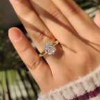 Solitaire Style Cushion Cut Diamond Ring
