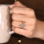 Dutch Marquise Ring with Wedding Band in Solitaire Bridal Set Style