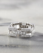 BINGHAM Gold Square Ring with 2.15ct Diamonds