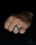 FORT KNOX Gold Square Ring with 0.65ct Diamonds