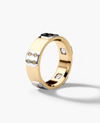 BARITE Two Tone Gold Wedding Ring