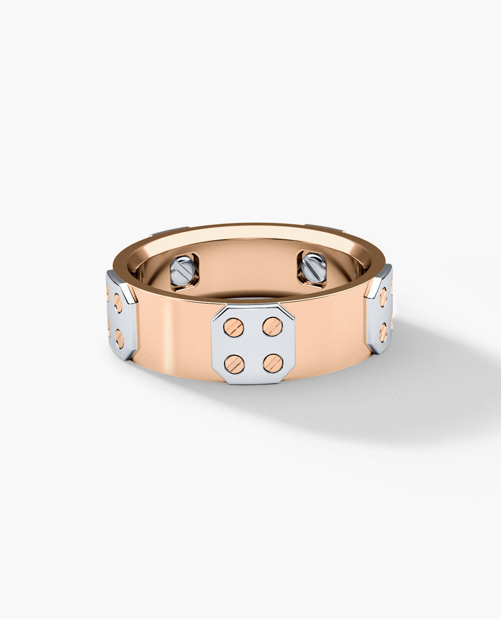 BARITE Two Tone Gold Wedding Ring