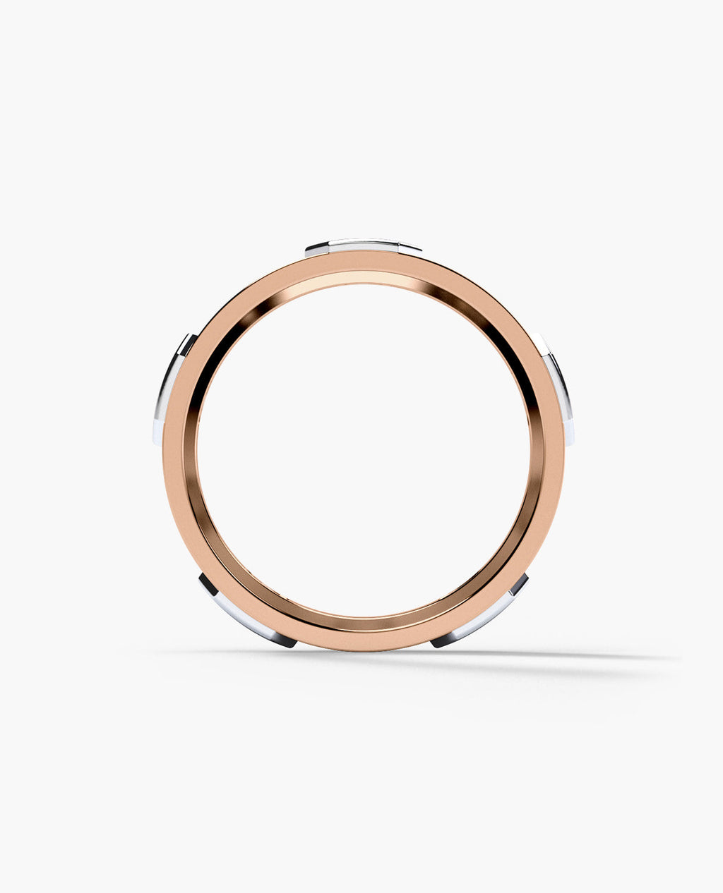 BARITE Two Tone Gold Wedding Ring