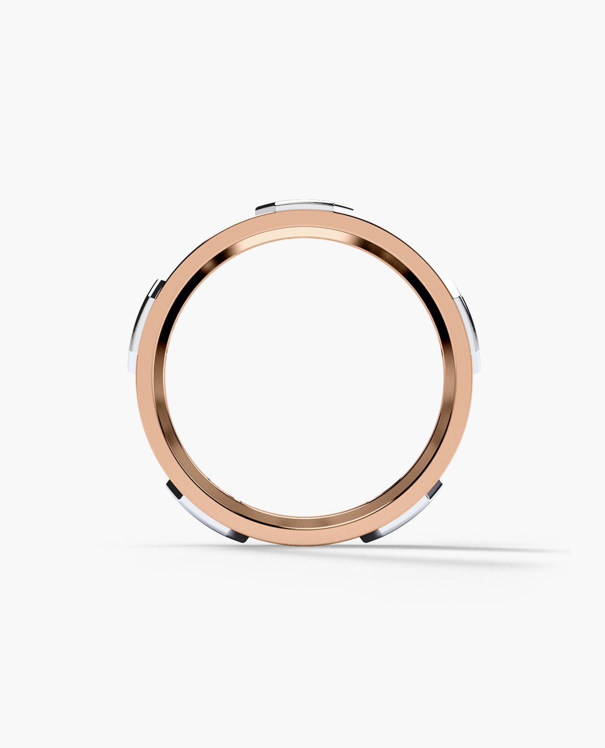 BARITE Two Tone Gold Wedding Ring