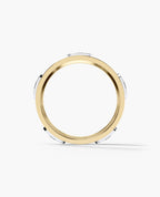 BARITE Two Tone Gold Wedding Ring with 0.60ct Black Diamonds