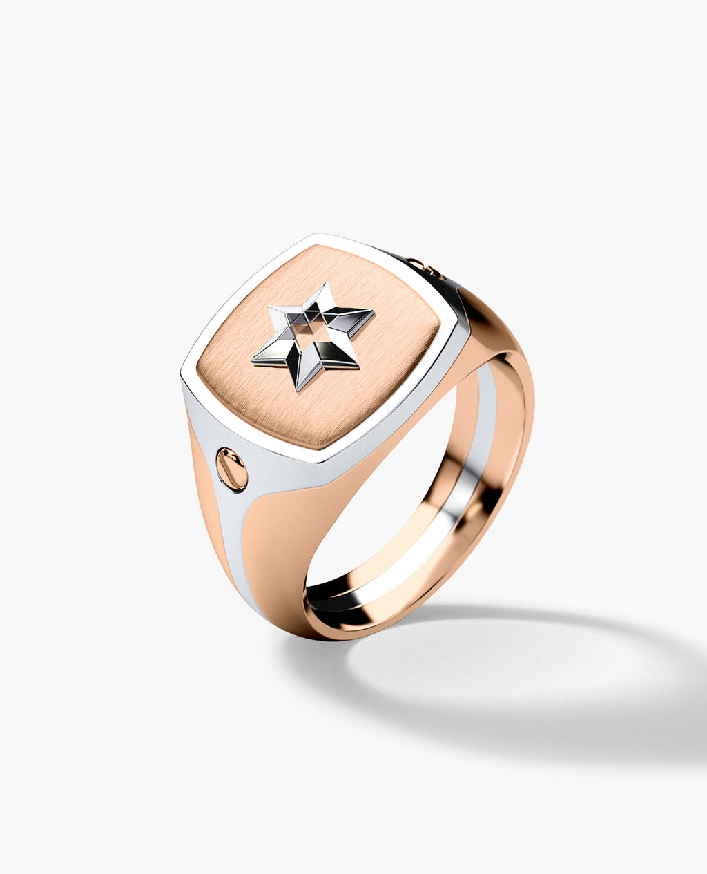 BETZ Two-Tone Gold Religious Signet Ring - Version 1