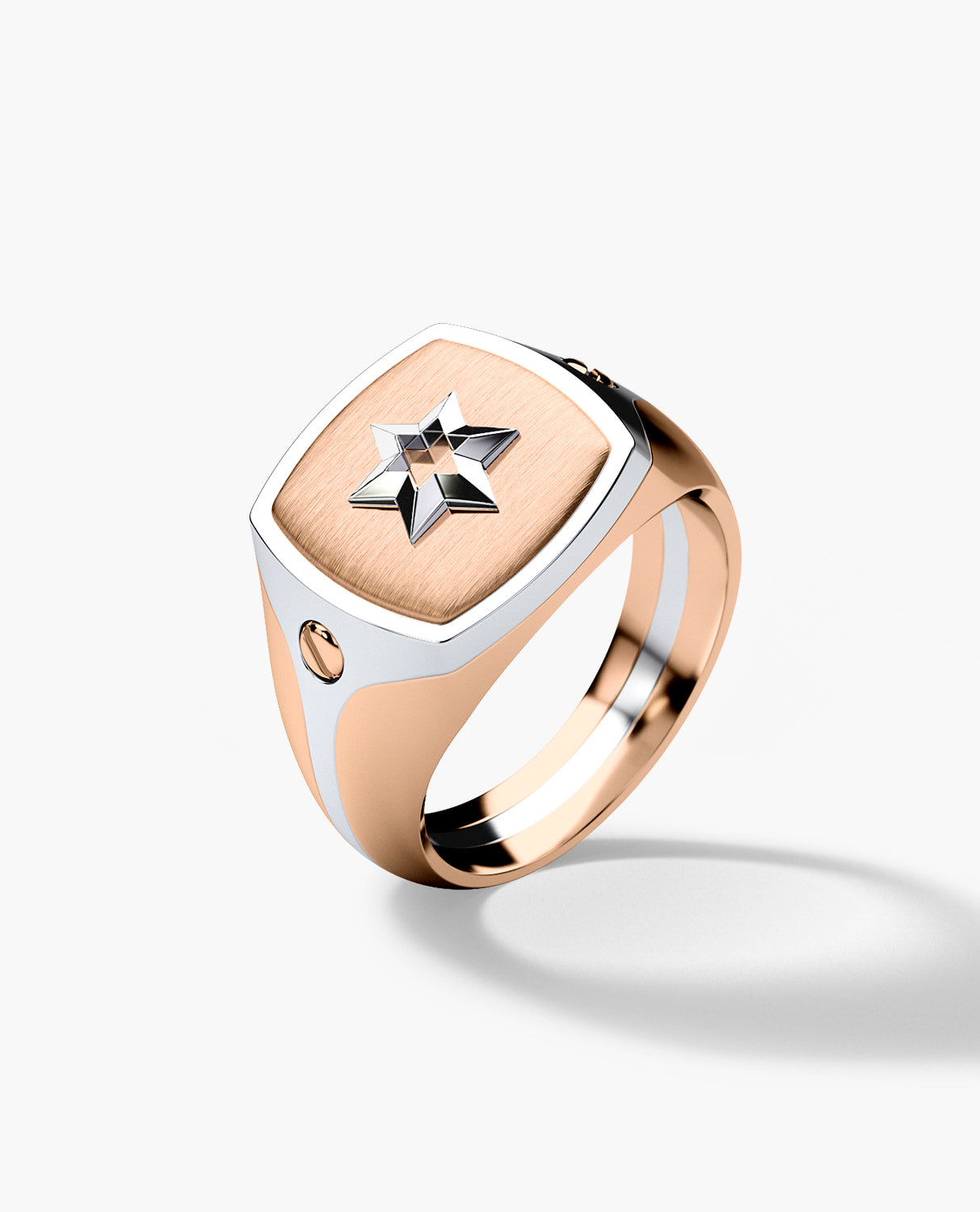 BETZ Two-Tone Gold Religious Signet Ring - Version 1