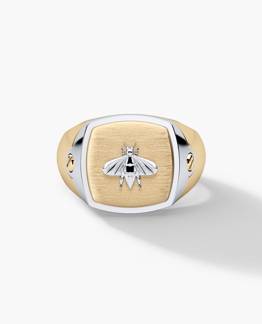 BETZ Two-Tone Gold Bee Signet Ring - Version 2