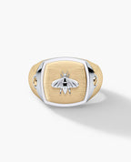 BETZ Two-Tone Gold Bee Signet Ring - Version 2