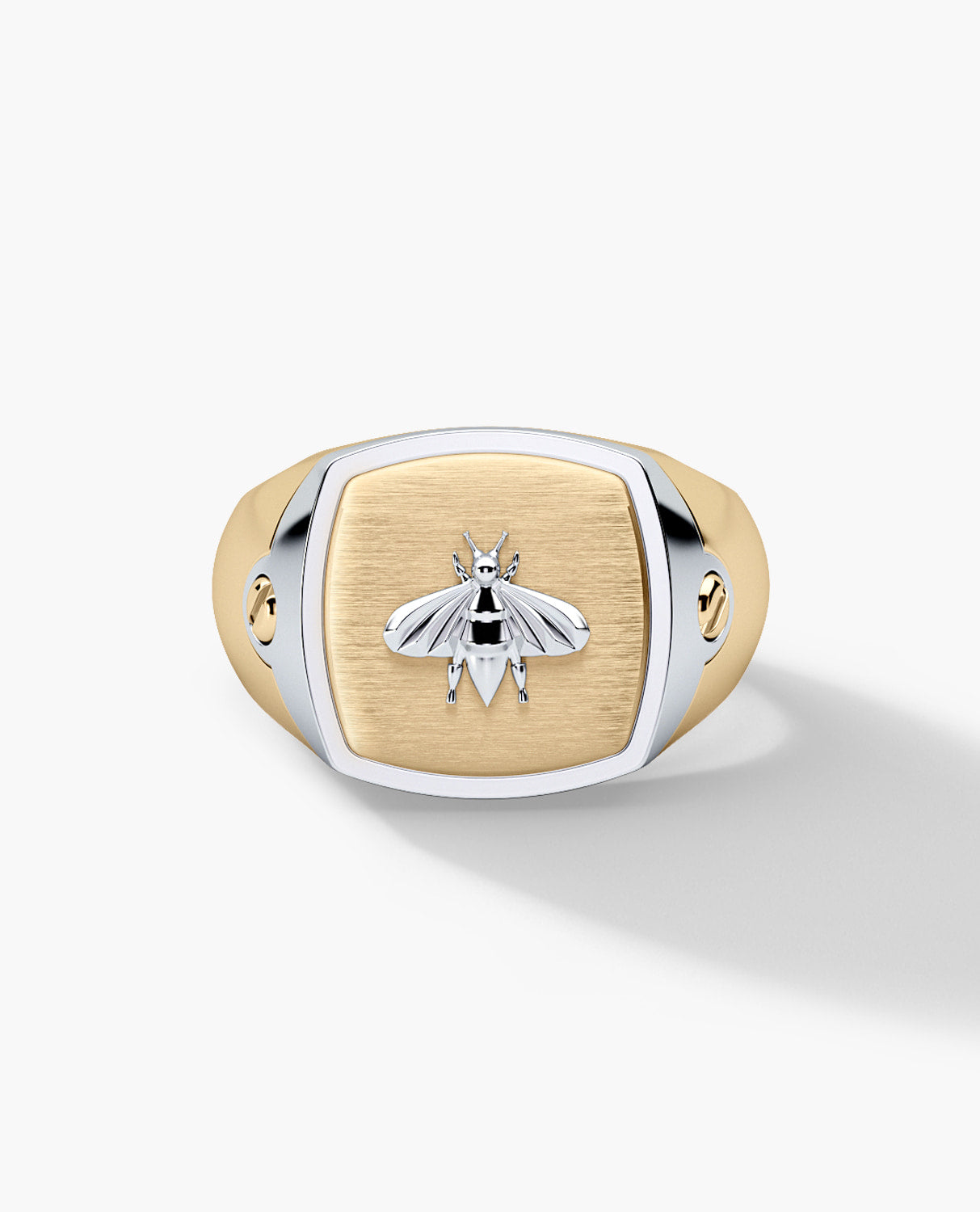 BETZ Two-Tone Gold Bee Signet Ring - Version 2