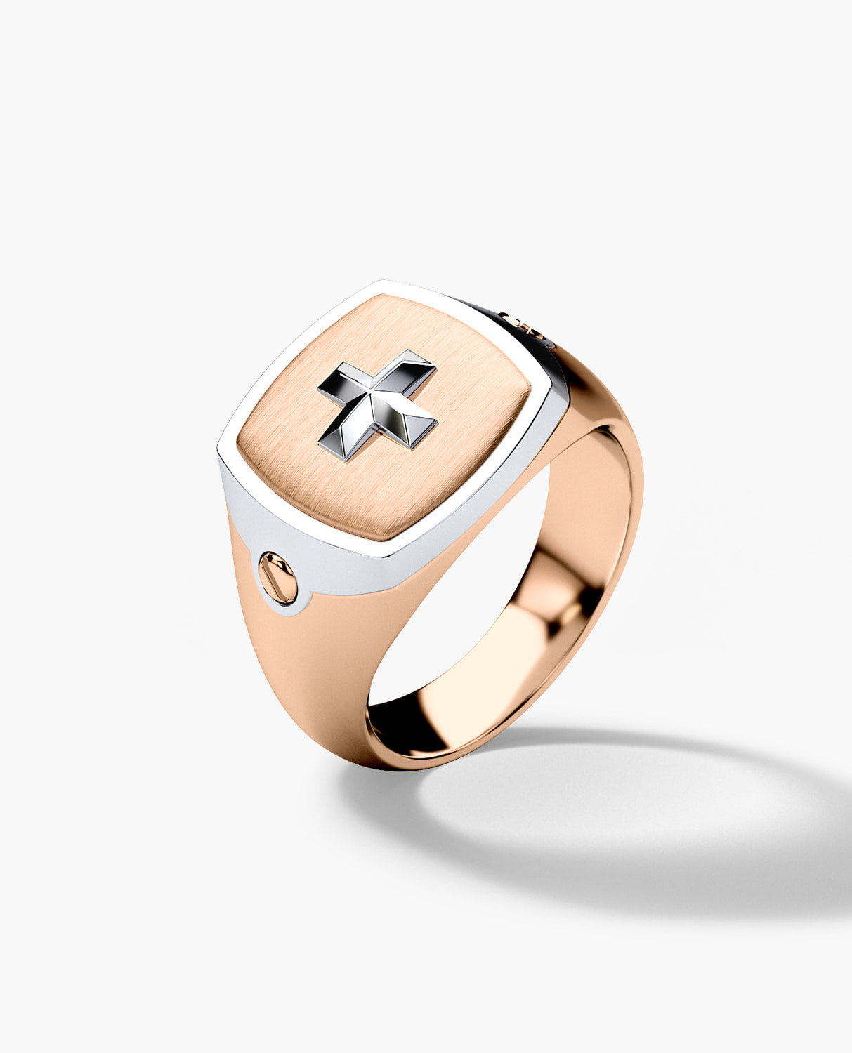 BETZ Two-Tone Gold Religious Signet Ring - Version 2