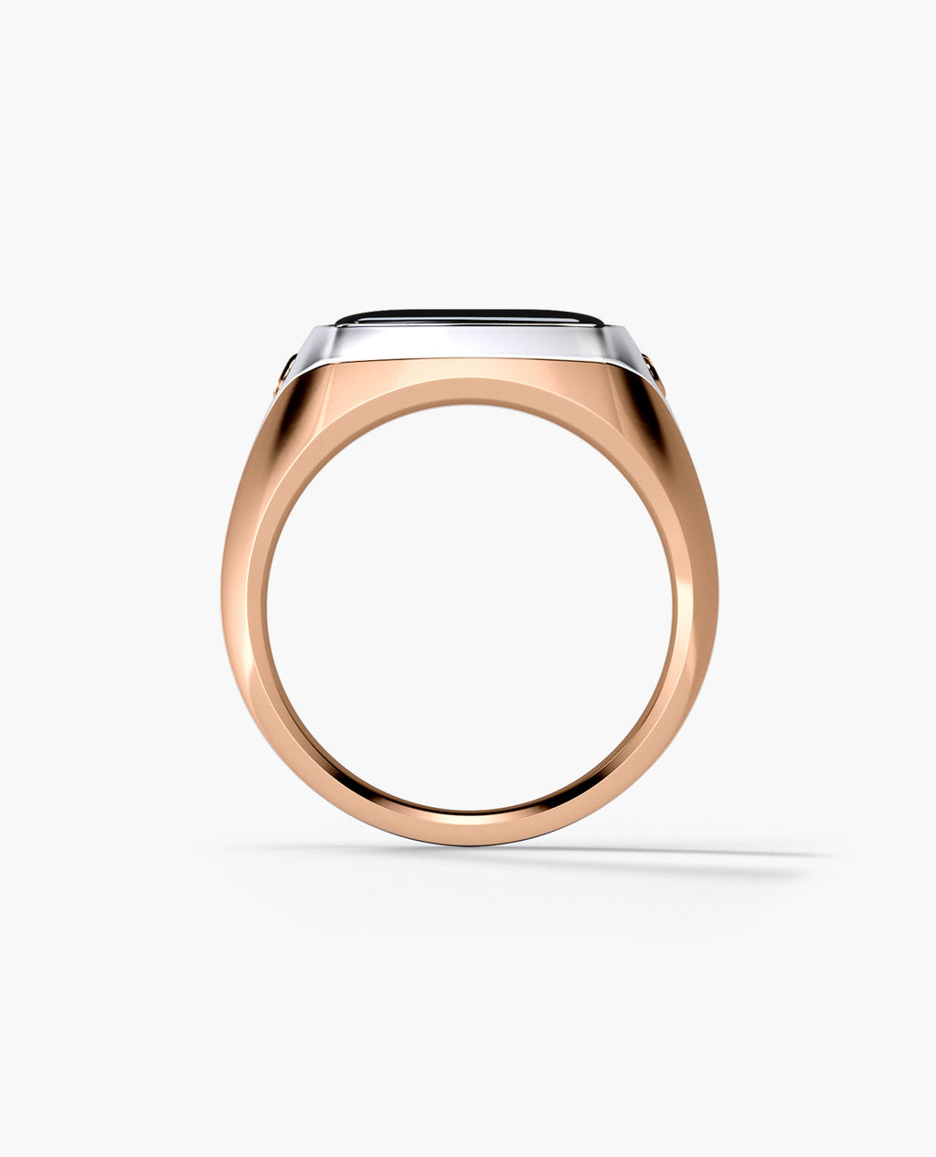 BETZ Two-Tone Gold Signet Ring with Black Onyx - Version 1