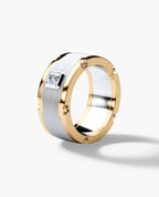 CABARRUS Two-Tone Gold Statement Ring with 0.45ct Diamond