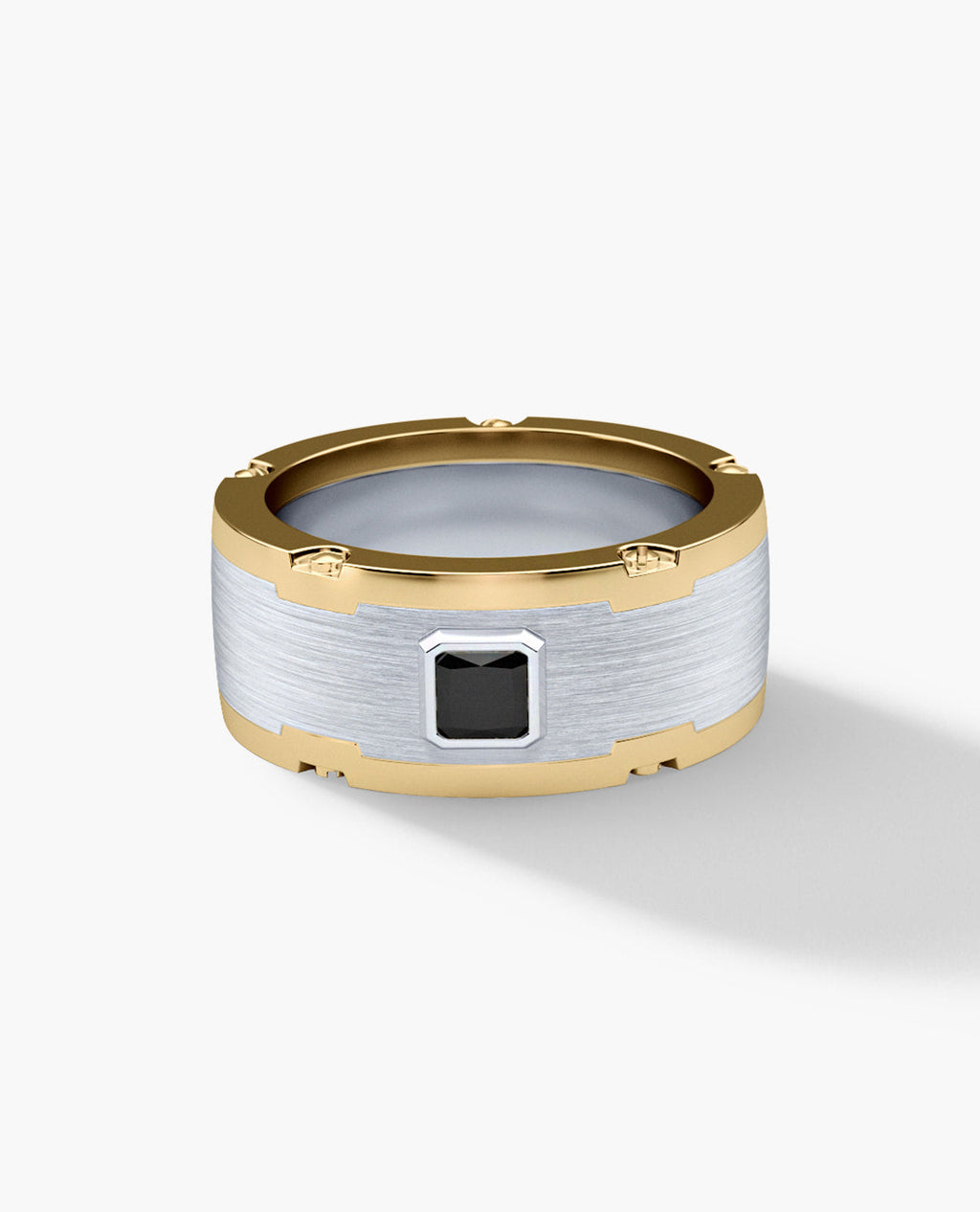 CABARRUS Two-Tone Gold Statement Ring with 0.45ct Black Diamond