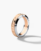 CALHOUN Single-Row Two-Tone Gold Ring