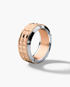 CALHOUN Double-Row Two-Tone Gold Ring