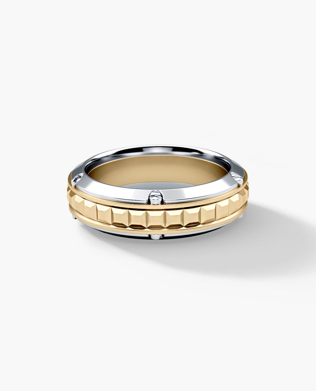 CALHOUN Single-Row Two-Tone Gold Ring