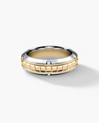 CALHOUN Single-Row Two-Tone Gold Ring