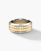 CALHOUN Double-Row Two-Tone Gold Ring