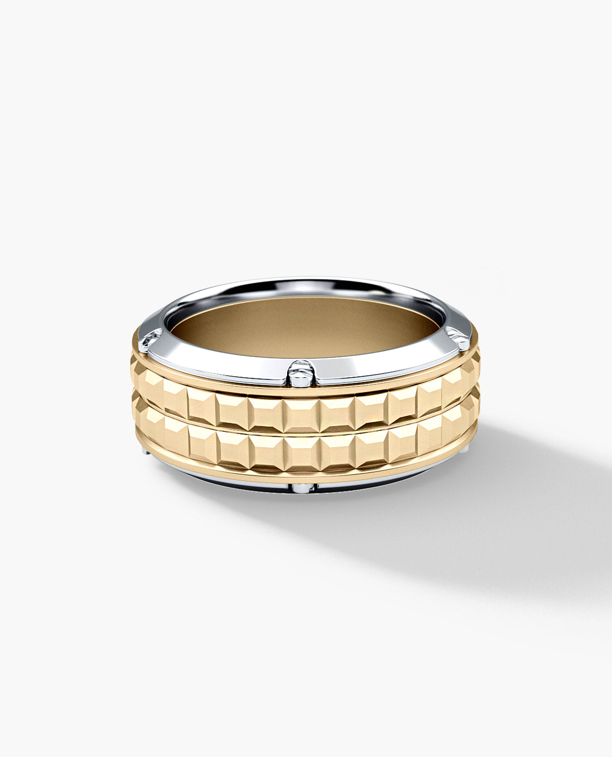 CALHOUN Double-Row Two-Tone Gold Ring