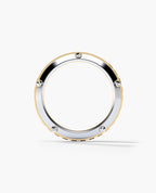 CALHOUN Single-Row Two-Tone Gold Ring