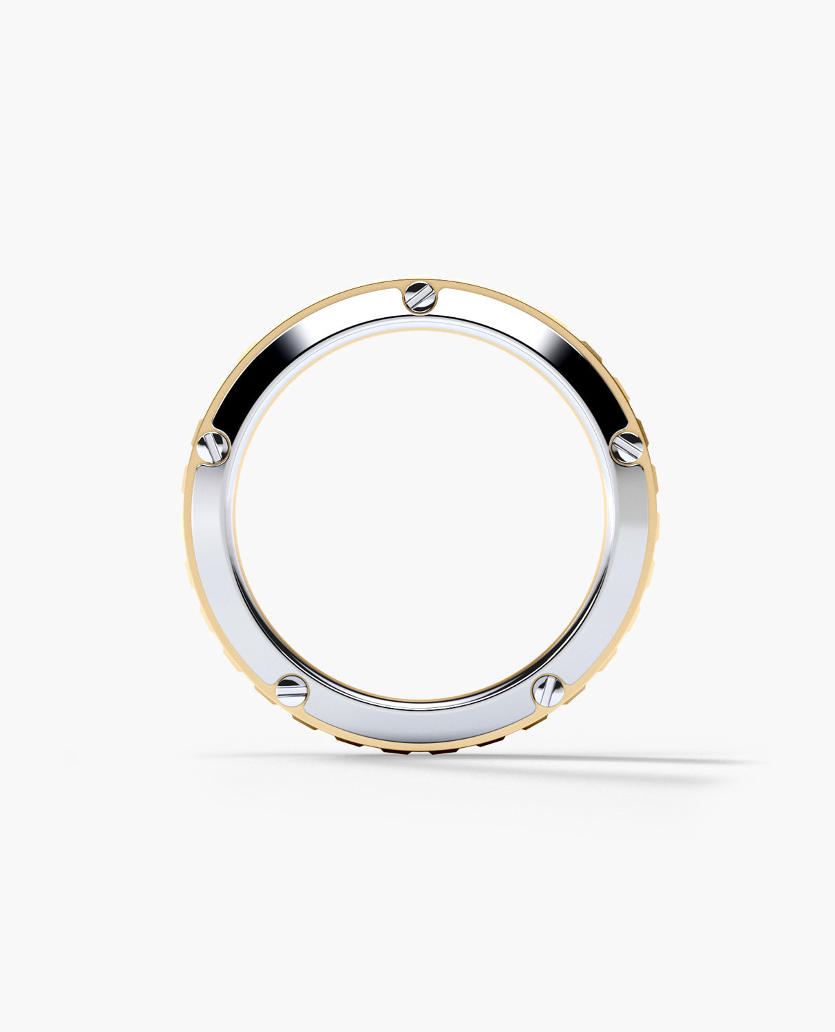 CALHOUN Single-Row Two-Tone Gold Ring