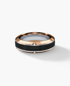 CORTEZ Two-Tone Gold Ring with 1.00ct Black Diamonds