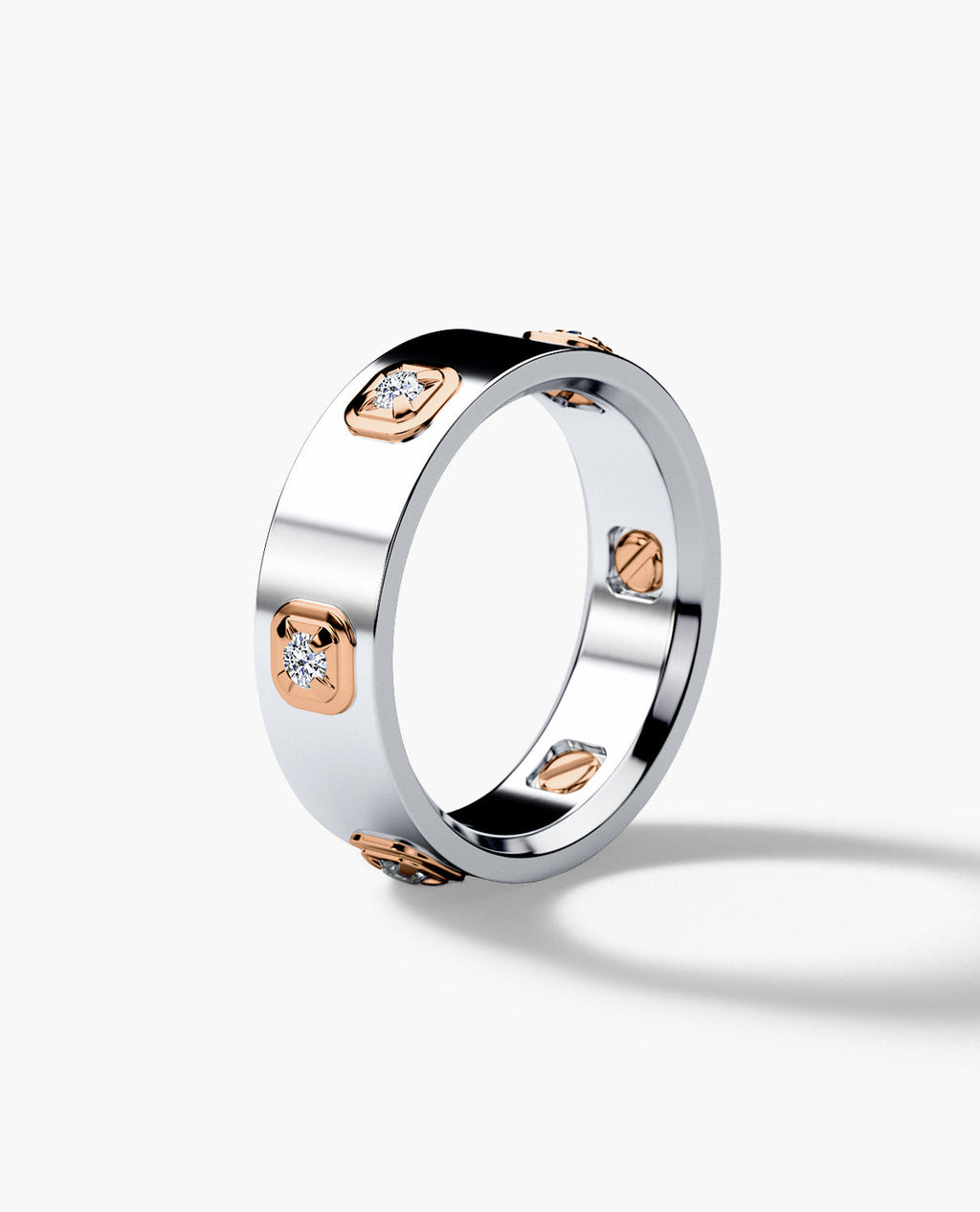 AMADOR Two-Tone Gold Ring with 0.30ct Diamonds - 2