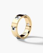 AMADOR Two-Tone Gold Ring with 0.30ct Black Diamonds