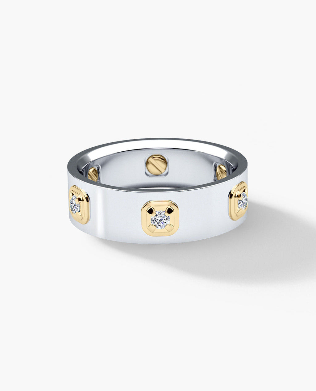 AMADOR Two-Tone Gold Ring with 0.30ct Diamonds - 2