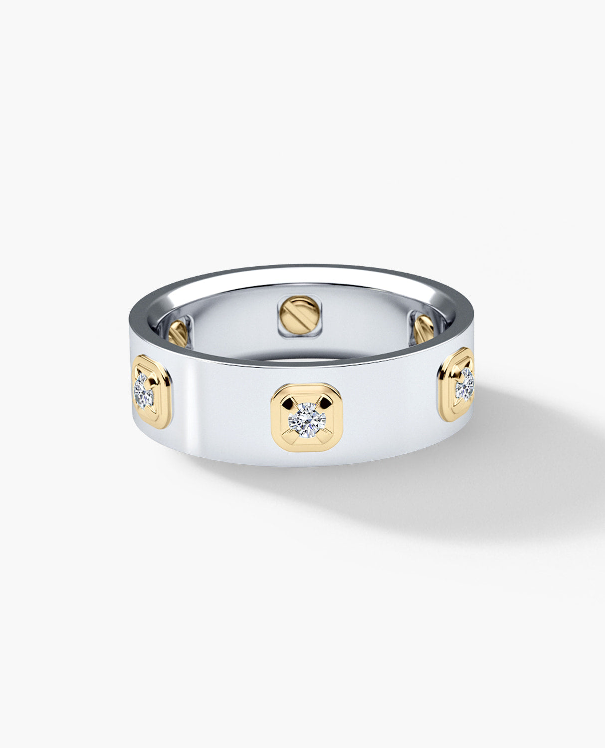 AMADOR Two-Tone Gold Ring with 0.30ct Diamonds - 2