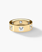AMADOR Two-Tone Gold Ring with 0.15ct Diamonds