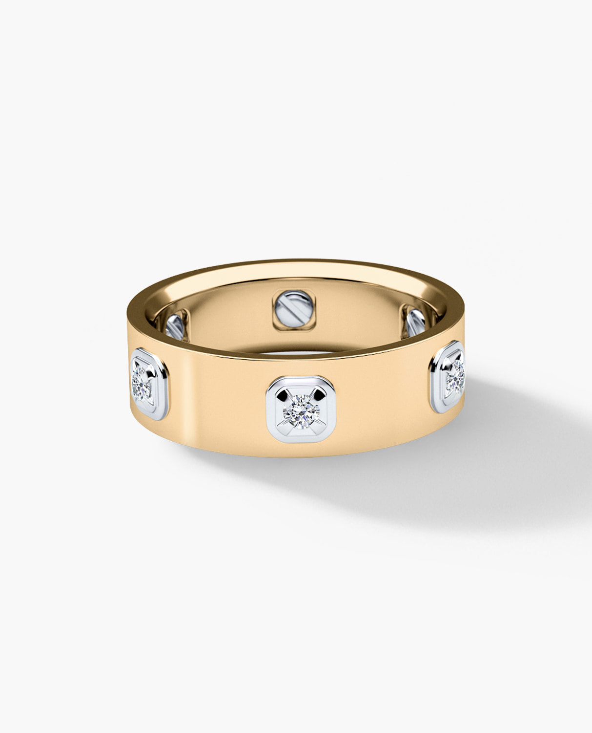 AMADOR Two-Tone Gold Ring with 0.30ct Diamonds