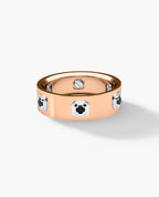 AMADOR Two-Tone Gold Ring with 0.30ct Black Diamonds