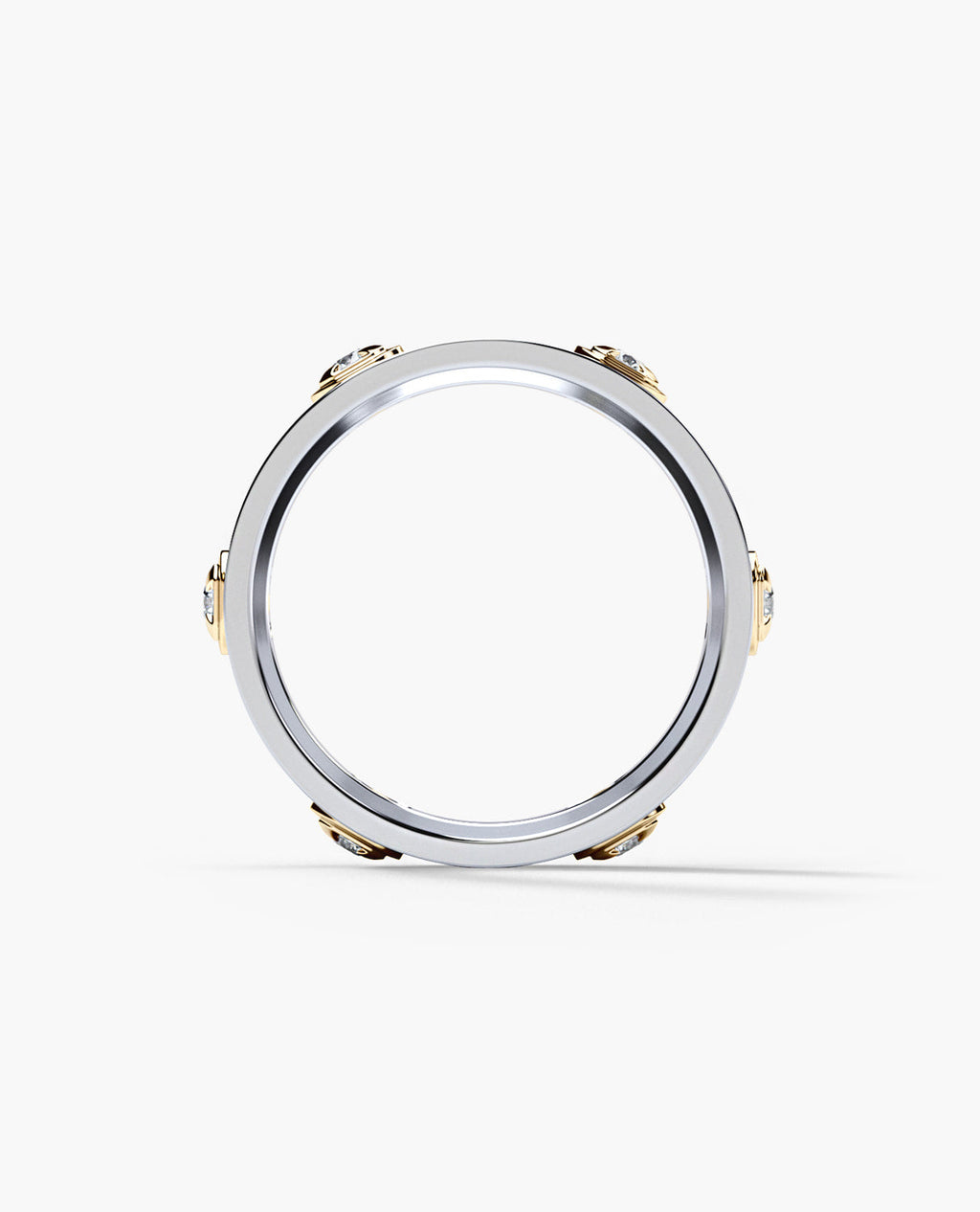 AMADOR Two-Tone Gold Ring with 0.30ct Diamonds - 2
