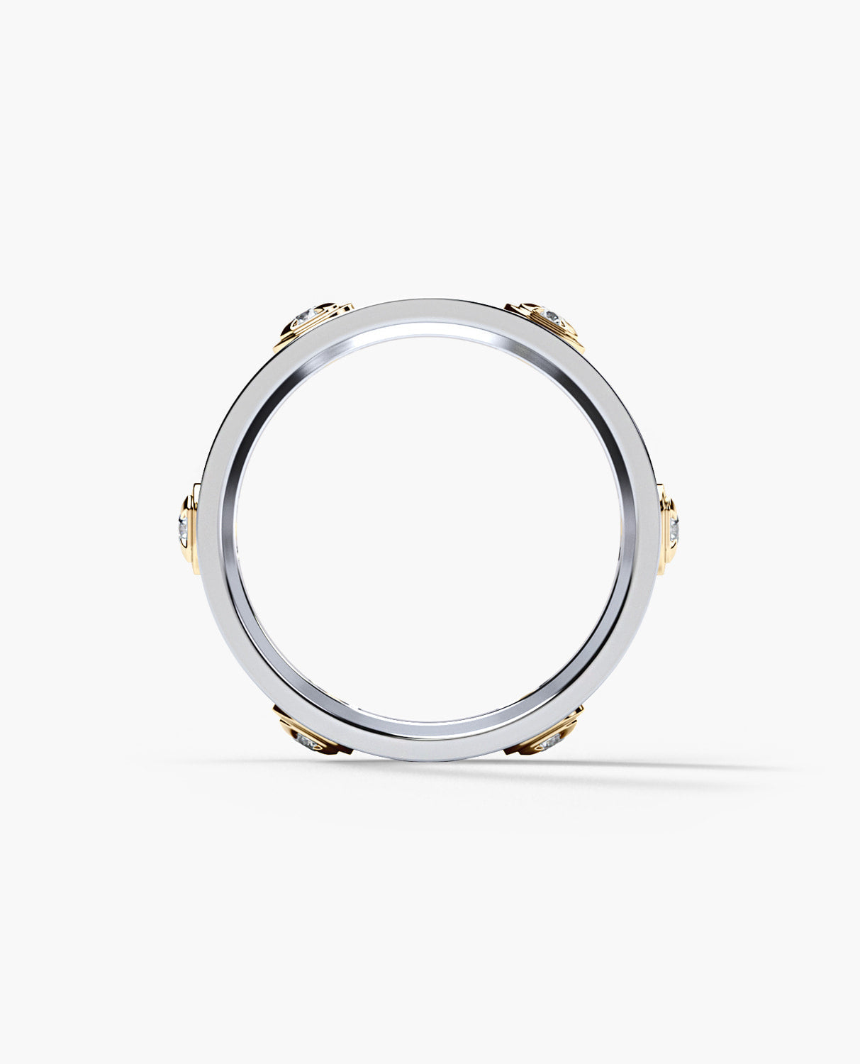 AMADOR Two-Tone Gold Ring with 0.30ct Diamonds - 2