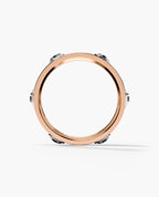 AMADOR Two-Tone Gold Ring with 0.30ct Black Diamonds