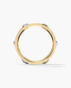 AMADOR Two-Tone Gold Ring with 0.15ct Diamonds