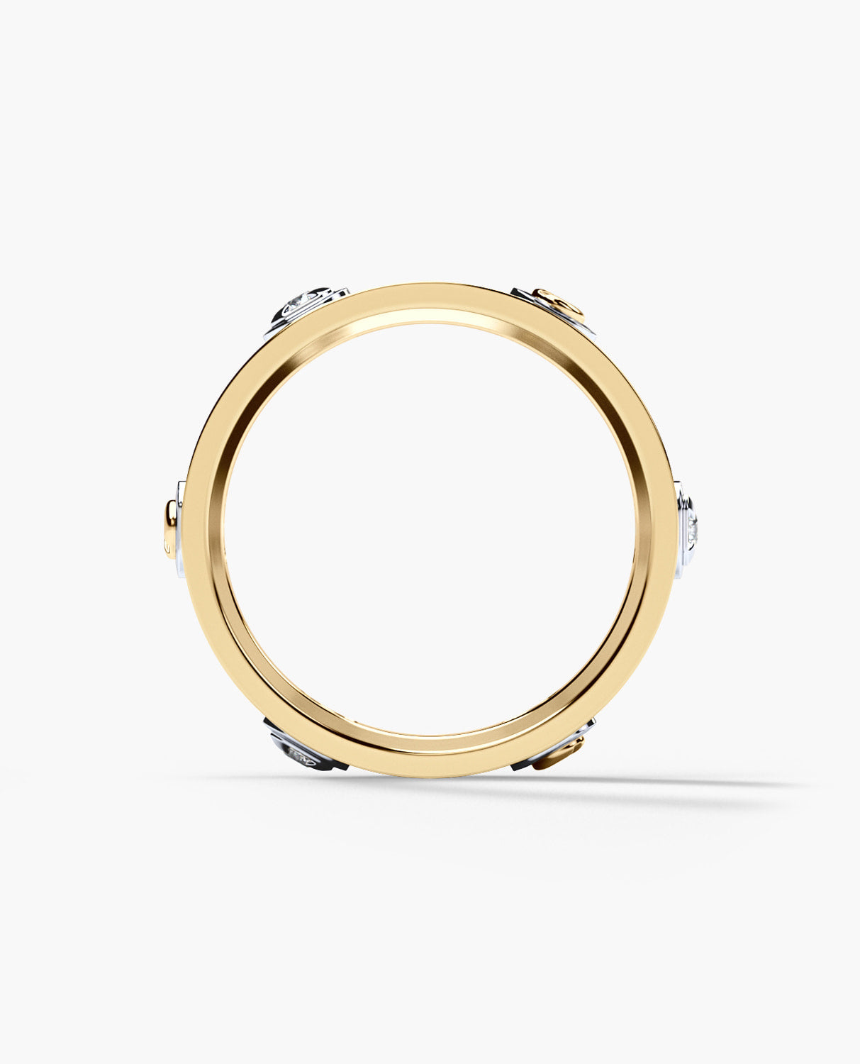 AMADOR Two-Tone Gold Ring with 0.15ct Diamonds