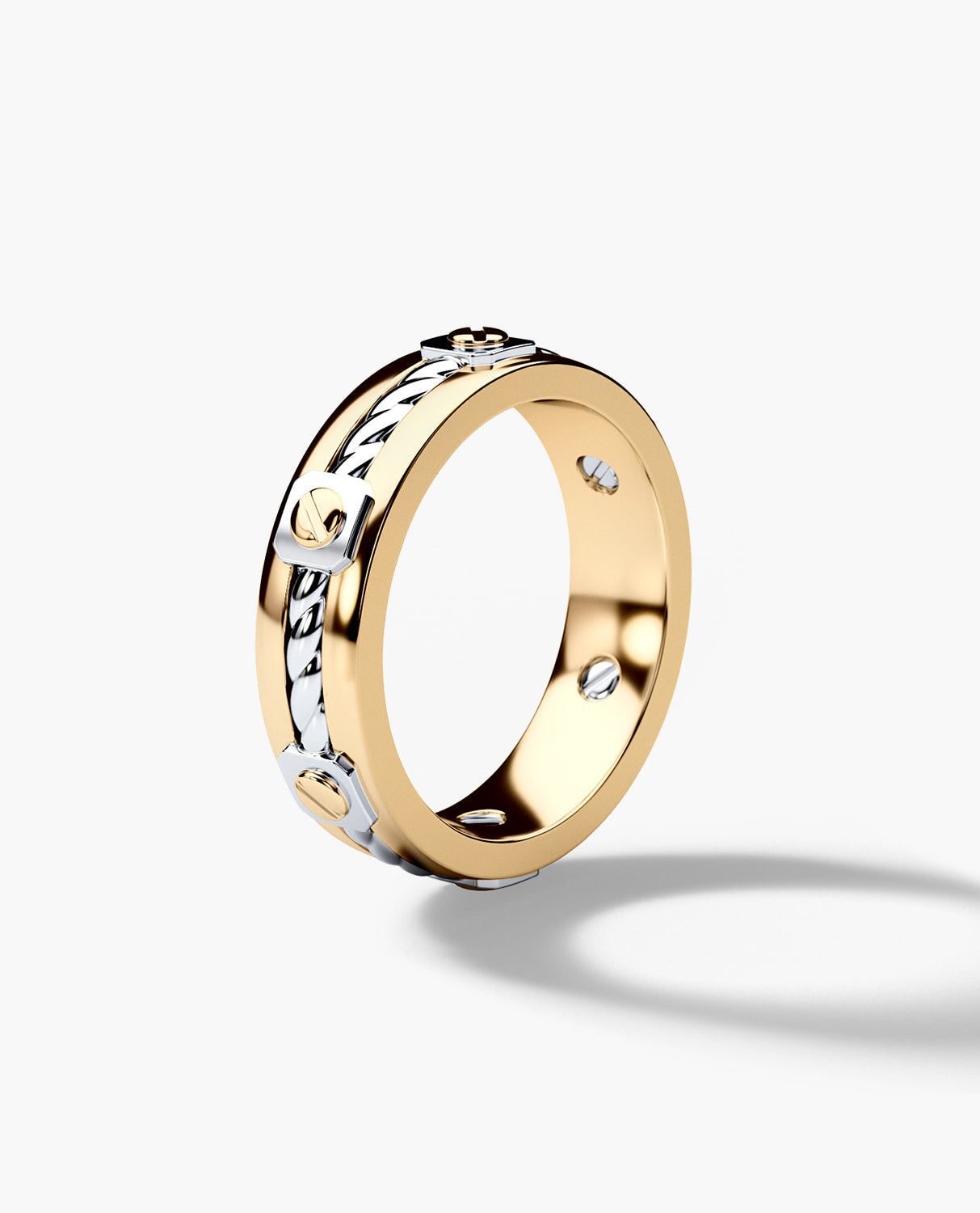 FAIRBANKS Two Tone Gold Wedding Ring