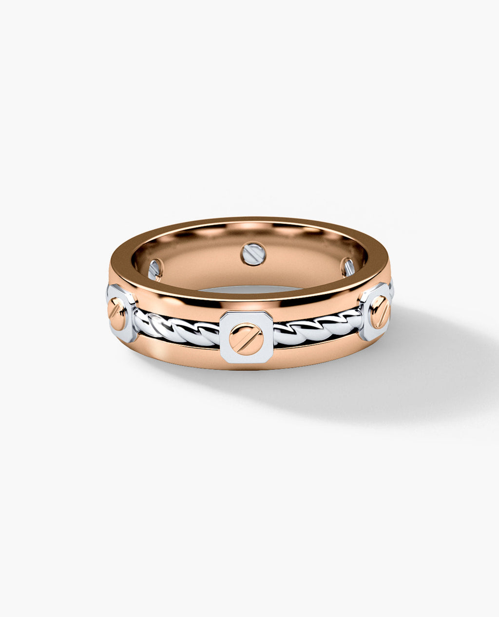 FAIRBANKS Two Tone Gold Wedding Ring