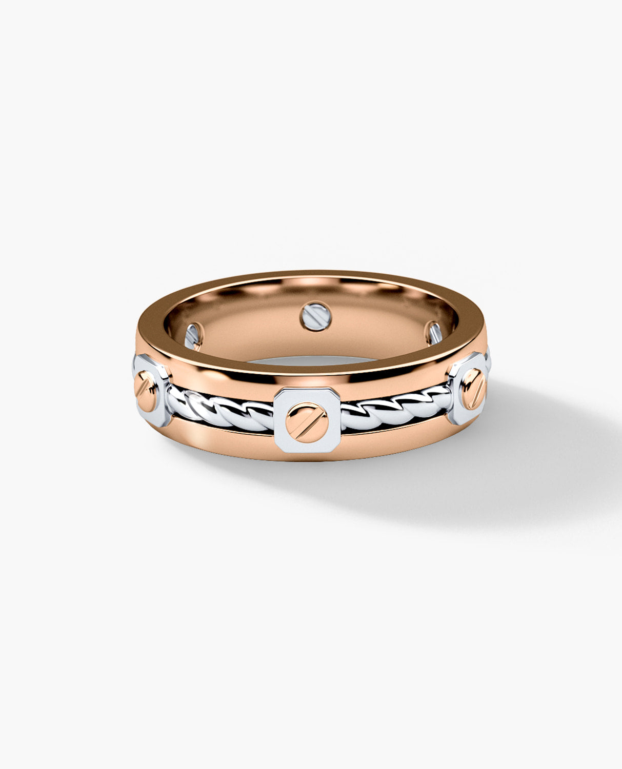 FAIRBANKS Two Tone Gold Wedding Ring